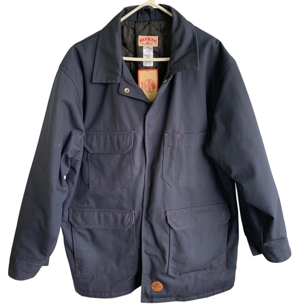 🆕 Red Cap Quilted Duck Chore Coat Navy Mens Size XL Regular JD24ND Workwear